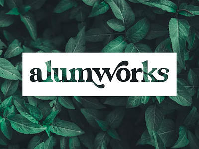 alumworks Branding aesthetic branding logo plants shopify trees