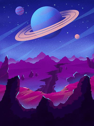 Illustration - Outer space illustration procreate space