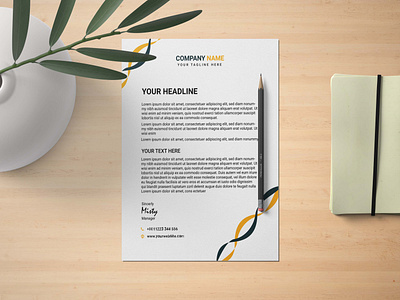 Professional letter Head design. concept