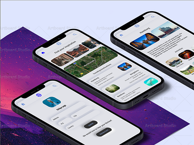 Travel Info - App Design app design graphic design ux