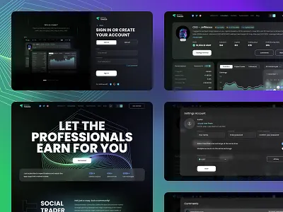 UX/UI Trading Platfrom account management blockchain branding crypto crypto design cryptocurrency design illustration interface logo ui