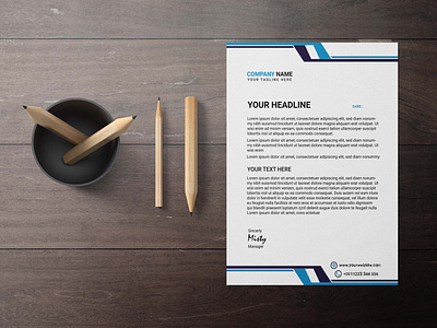 Business Letter Head design. concept