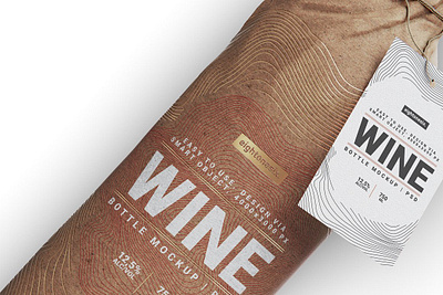 Wine Bottle Packaging Mockup advertising background banner blank bottle cardboard design identity isolated merchandise mockup object package packaging paper presentation product template wine wine bottle packaging mockup