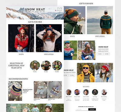 Snow Heat - Website Design Concept clothes design ui ux web design webdesign website website design