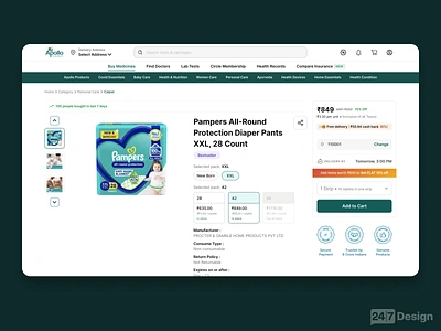 Apollo Pharmacy Product Detail Page apollo apollopharmacy design health medical pdp ui ux web