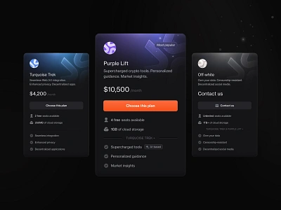 🪄ClarityLab - Pricing Cards app application cards design desktop glass glassmorphism gradient modern plans price pricing ui ui design ux vibrant web webapp