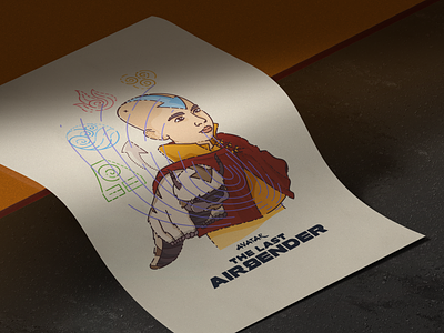 Avatar the last Airbender aang air airbender appa avatar avatar the last airbender branding cartoon character design eart elements fire fly bison graphic design illustration manga mocup netflix wather