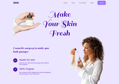 Sikn care products design skin po skin products ui design uiux ux design web design