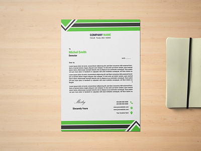 Business Letter Head design. concept