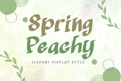 Spring Peachy banner beautiful branding design font font design graphic design handwritten holiday illustration logo poster spring sticker summer ui