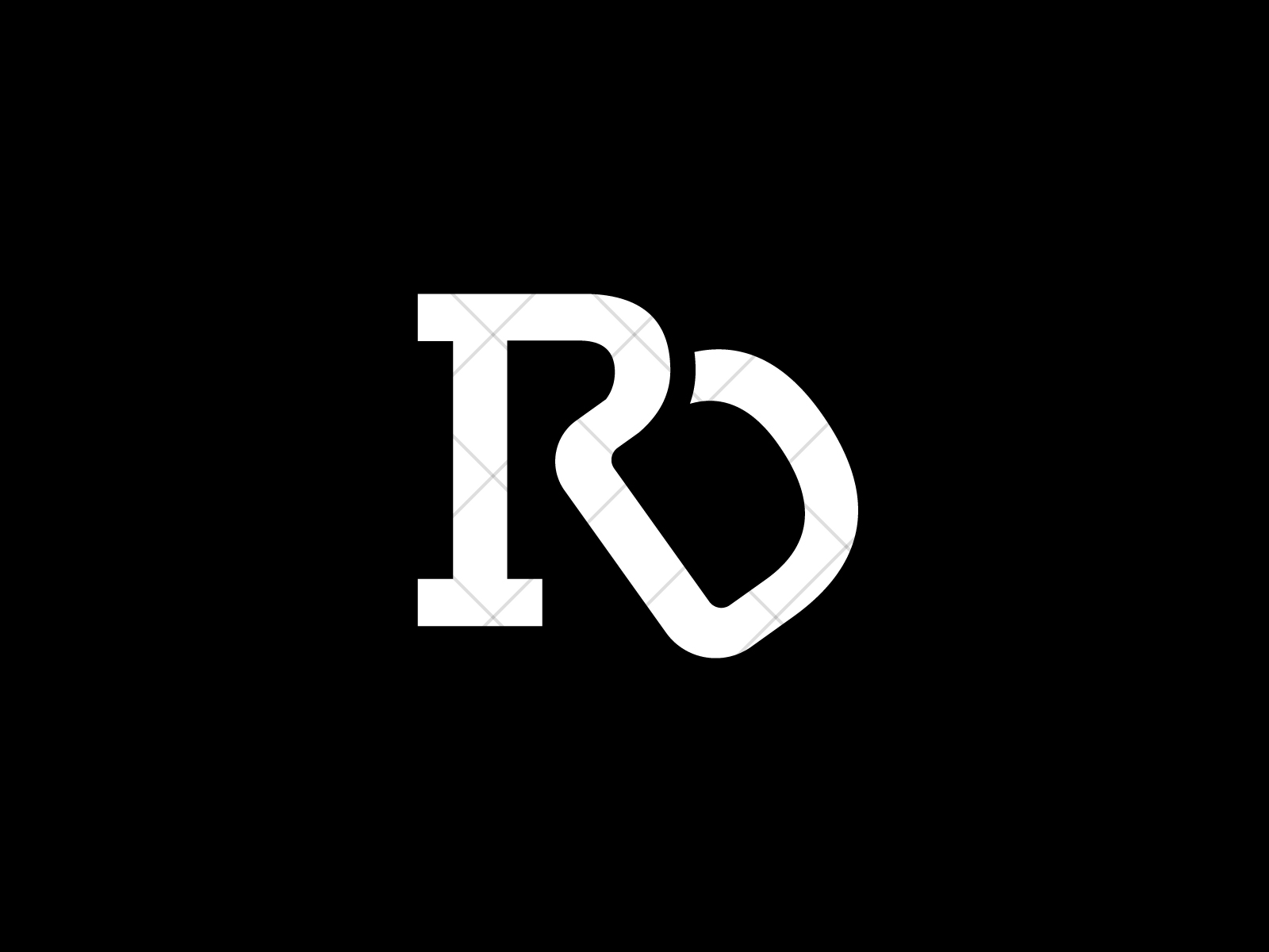 R d logo letter with crown Royalty Free Vector Image