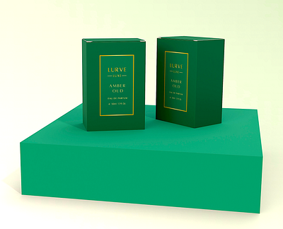 Lurve Perfume Box Design in 3D by Packamor brand design graphic design packaging