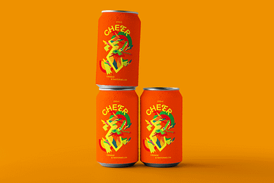 CHEER - Soda Packaging branding design dragon drink graphic design illustration logo packaging soda typography vector