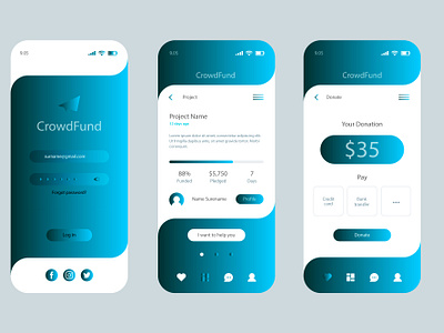 Crowd Funding App app app interface app ki application ui ui kit web web app web design web interface website website app website application