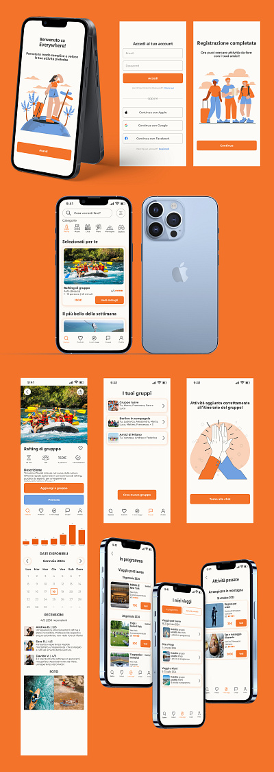 Travel app concept - Everywhere app app booking booking app design exam groups travel travel app ui ux