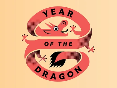 Year of the Dragon 2024 badge badgedesign branding chinese chinesenewyear dragon geometric graphic design illustration logo typography vector yearofthedragon