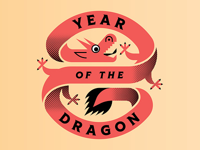 Year of the Dragon 2024 badge badgedesign branding chinese chinesenewyear dragon geometric graphic design illustration logo typography vector yearofthedragon
