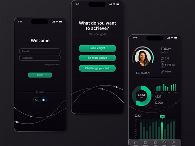 Activity tracking app concept activitytracking app appdesign design designconcept figma fitnessapp graphic design mobile mobileapp ui ux