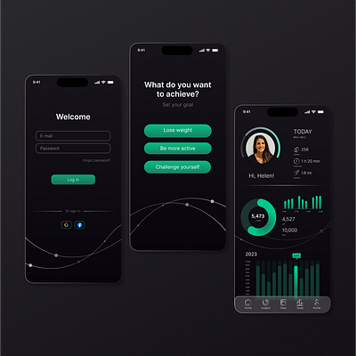 Activity tracking app concept activitytracking app appdesign design designconcept figma fitnessapp graphic design mobile mobileapp ui ux