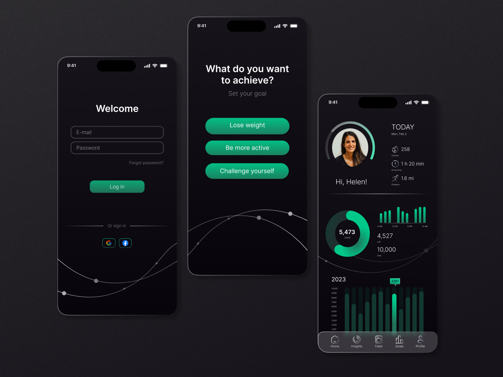 Activity tracking app concept activitytracking app appdesign design designconcept figma fitnessapp graphic design mobile mobileapp ui ux