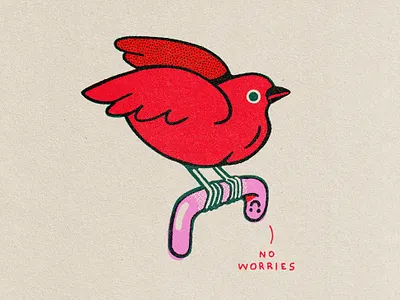 no worries. this is fine. birds cartoon comic comics email illustration no worries