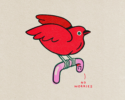 no worries. this is fine. birds cartoon comic comics email illustration no worries