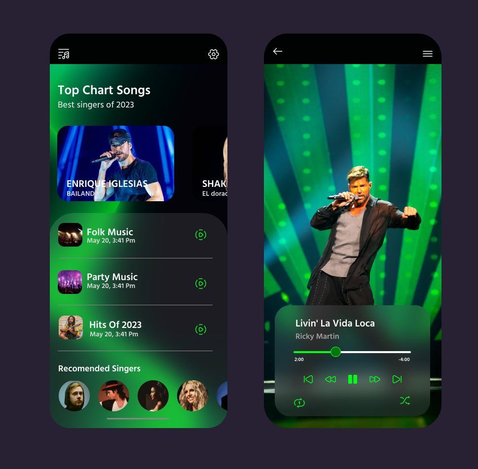 Music App Ui By Sahar Rashidi On Dribbble
