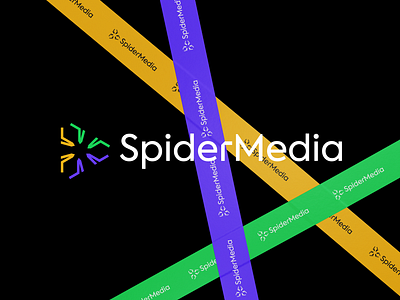 Media Logo and Brand Identity brand brand identity logo logo design media modern play play icon spider video video media player