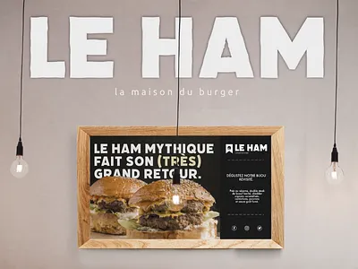 Logo et visuel de communication pour un restaurant de Burger branding graphic design logo