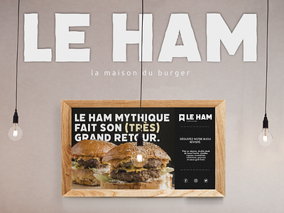 Logo et visuel de communication pour un restaurant de Burger branding graphic design logo