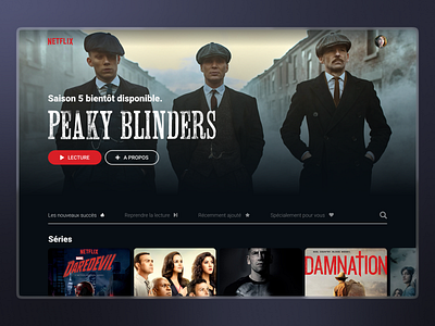 Refactoring Netflix graphic design ui