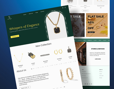 Jewelry Shop Landing Page design design diamond gold graphic design jewelry shop landing page luxury ui ui design uiux user user experiance user interface ux