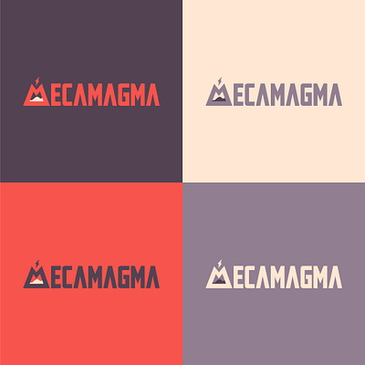 Mecamagma Logo branding logo minimal minimalist modern visual identity volcano volcano logo