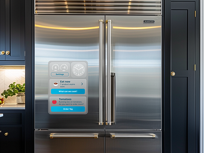 Smart fridge interface - Day 83 #DailyUIChallenge challenge dailyui dailyuichallenge ui