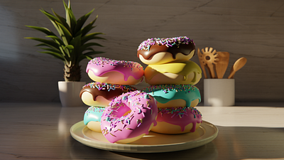 One donut at a time!! 🍩 3d animation blender design donuts motion graphics visual designs