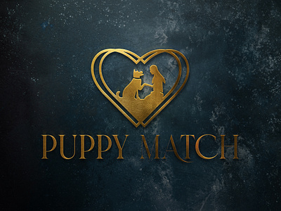 Puppy Match Dog Care Company Logo Design brand identy branding care logo company logo design dog care logo girl with dog logo graphic design illustration logo logodesign logofolio minimalist logo vector