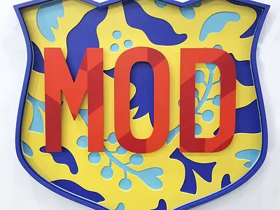 Mod Badges design compilation 3d design branding logo signage store design typography