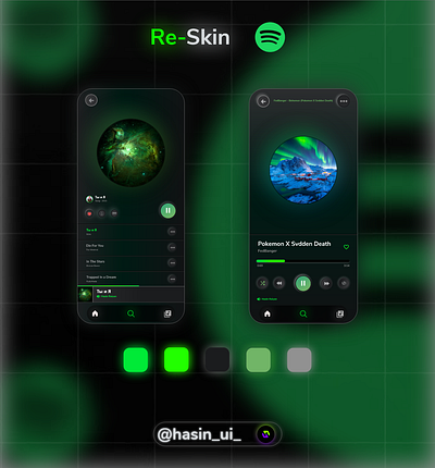 Reimagined the Spotify UI for a more seamless listening experien adobe xd branding figma graphic design re design spotify ui user interface