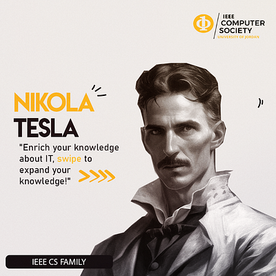 NIKOLA TESLA - IEEE graphic design