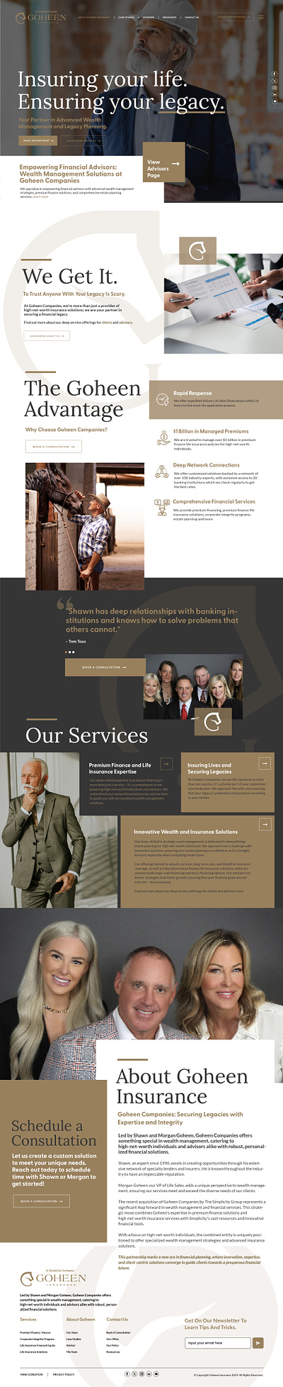 Goheen Insurance branding design graphic design logo design ui ux website design