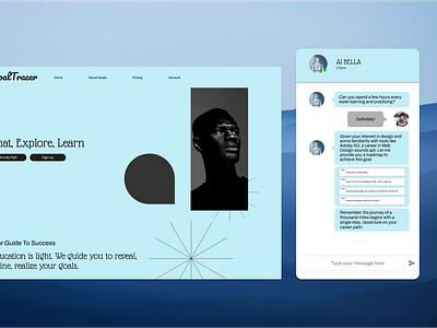 AI - driven goal finding website ai ai driven career chat explore find goal goal goal finding goal tracer ui website