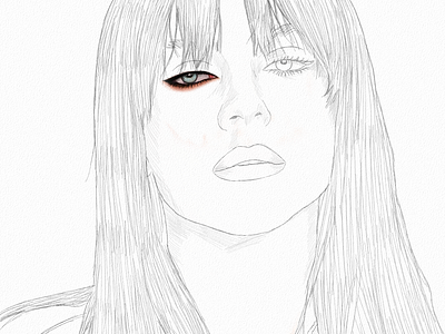 Billie Eilish Portrait Sketch art arte billie eilish boceto design dibujo digitalart drawing fanart grammy illustration music oscars ozgaleano portrait retrato singer sketch