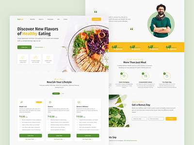 Design Concept: Healthy Meal Plan Delivery adaptive design design landing responsive design ui ux web design