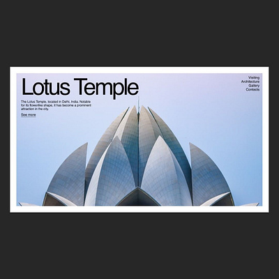 LOTUS TEMPLE // WEB DESIGN 3d branding design graphic design landing page logo minimal motion graphics ui ux visual identity web design website design