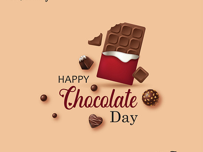 Happy Chocolate Day branding chocolate chocolate day chocolate day card design graphic design happy chocolate day happy day happy day card design illustrator love chocolate