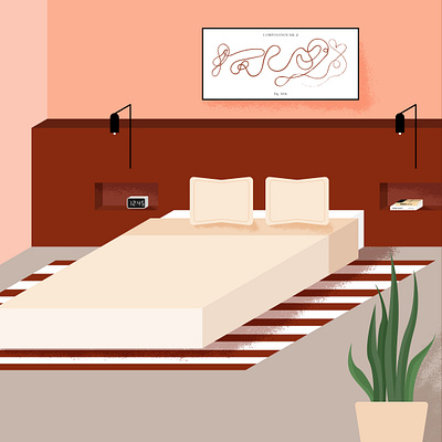 The room illustration perspective room vector