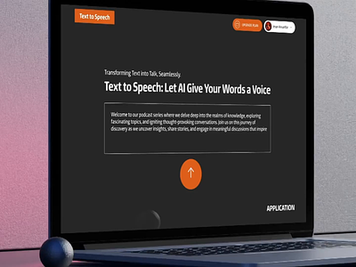 Text To Speech ai dashboard landing page sound ui upload voice wave website
