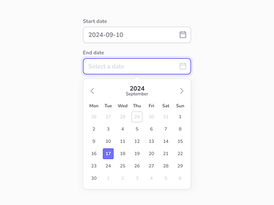 Figma Date Picker Component calendar figma flat ui web design