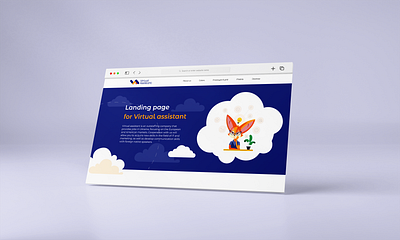 Virtual assistant. Case for Behance branding design figma illustration interface landing landing page photoshop site ui uiux ux virtual assistant web web design