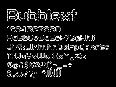 _Bubblext_ Font Design branding font font design graphic design text ui y2k
